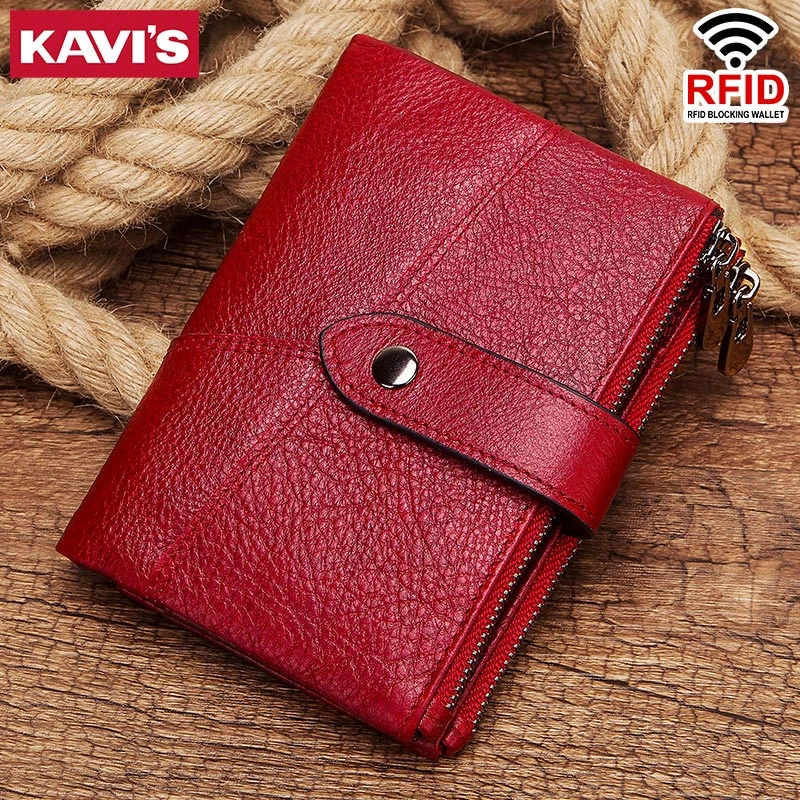 Banket Bezienswaardigheden bekijken Bezet Kavis Lederen Rfid Vrouwen Portefeuilles Pocket Dames Portemonnee Clutch  Portemonnee Vrouwen Korte Kaarthouder Leuke Meisjes Mini Walet  Rood|Portemonnees| - AliExpress