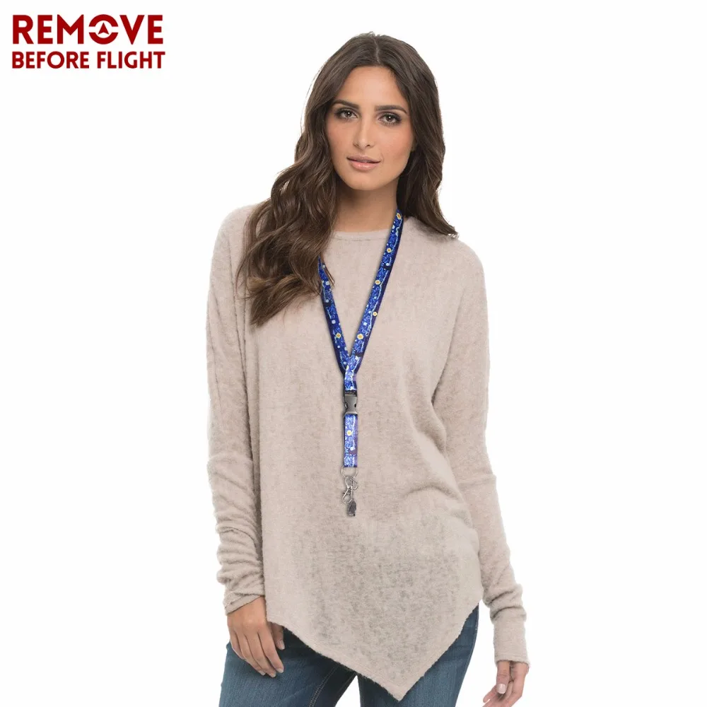 starry night lanyard ID card holder3