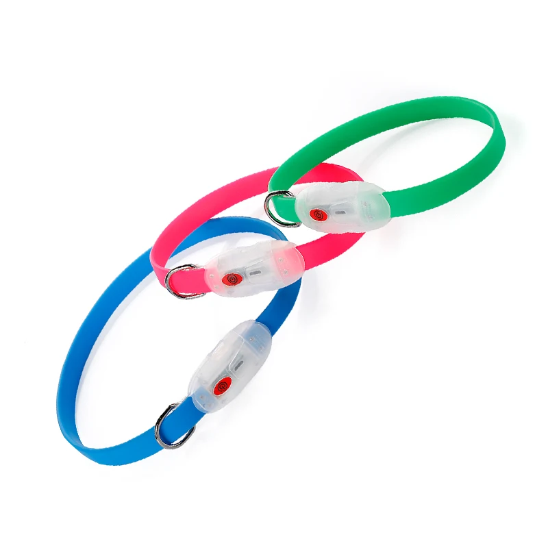 

PVC USB Charging Led Dog Collar Anti-Lost/Avoid Car Accident Collar For Dogs Puppies Collars Leashes LED Supplies Pet