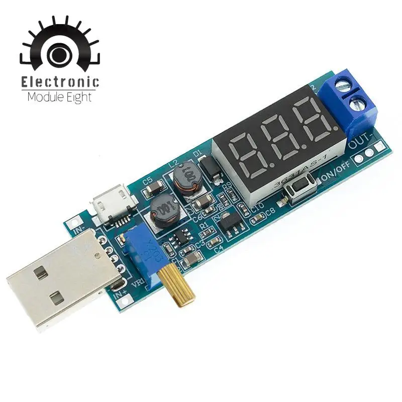 USB-модуль повышающего/понижающего источника питания Регулируемый