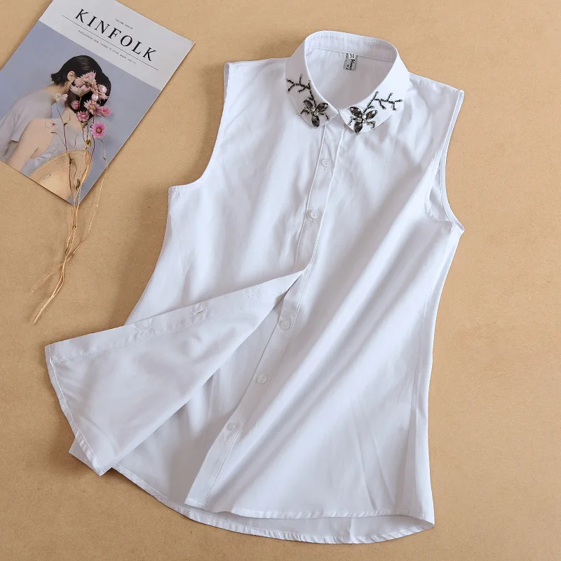 

Women Handmade Beads Fake Collar Tops Shirt Detachable Collars Sweater Dress Solid Color Half Shirt False Collar Nep Kraagie