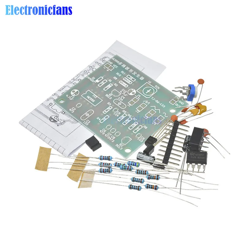 Многоканальный NE555 генератор сигналов Модуль синусоидальный треугольник квадратной волны DIY наборы