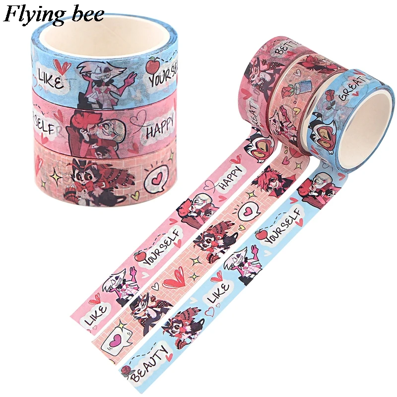 

Flyingbee 15mmX5m Anime Washi Tape Cool Tapes Decorative Tape For Sticker Scrapbooking DIY Photo Album X1029