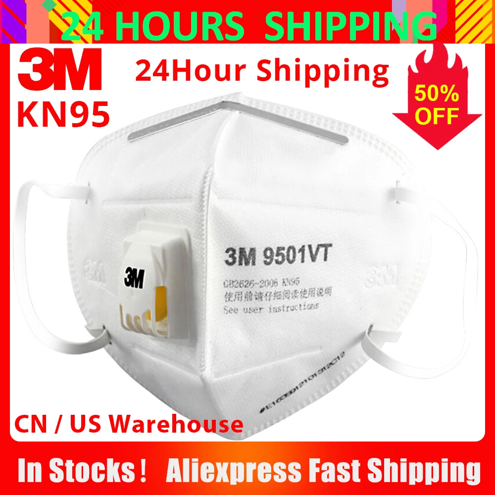 

3M KN95 Mask 9551V N95 mask Safety Masks Respirator Protective Masks Mouth Mask filter Features as N95 KF94 FFP2 KN95 FFP3