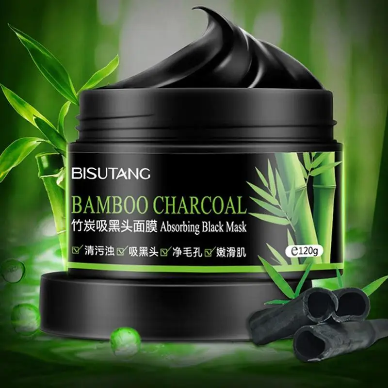 

120ml Blackhead Removal Bamboo Charcoal Peel Off Black Face Mask Deep Cleaning Acne Scars Blemishes Wrinkles Facial