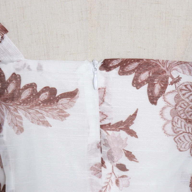 细节 (2).JPG TWOTWINSTYLE Spring Asymmetrical Print Womens Dress One Shoulder Sleeveless Ruffle Dresses Female 2020 Spring Fashion New