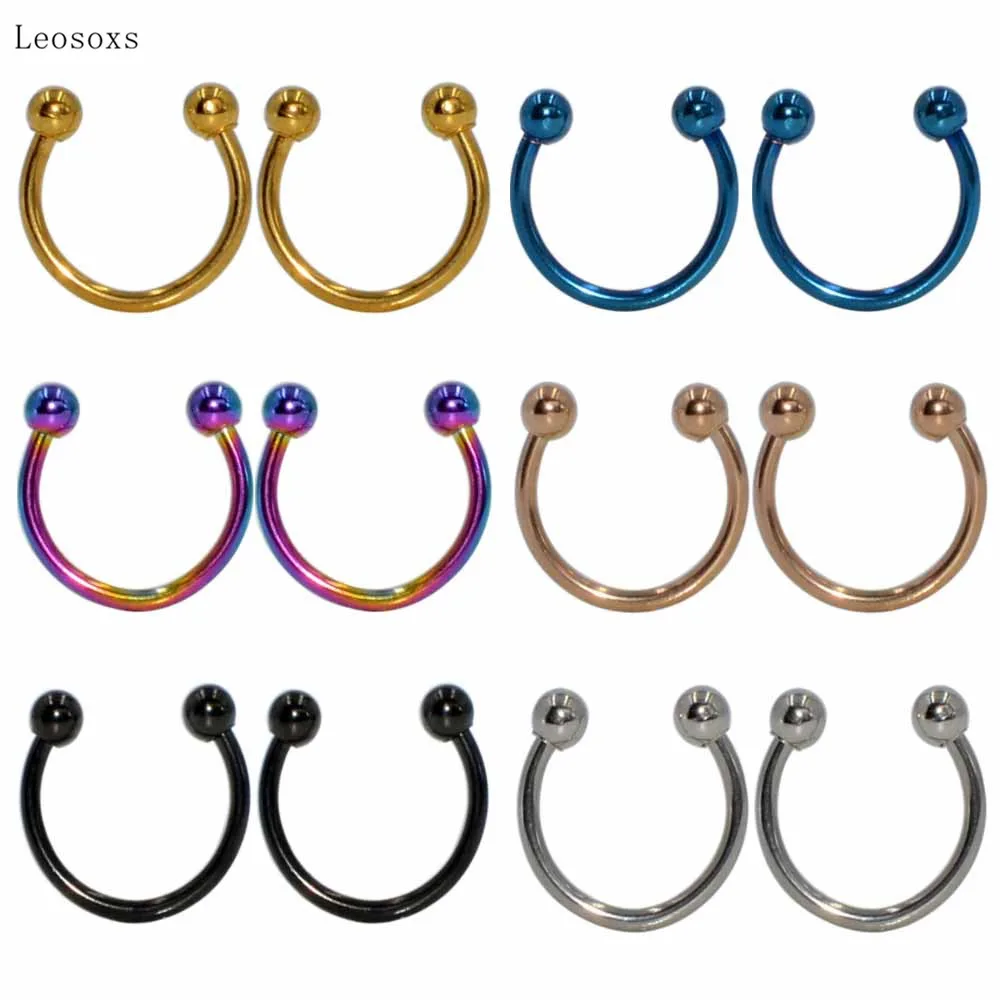 

Leosoxs 10pcs Fashion Creative C-shaped Nasal Septum Multifunctional Ear Bone Ring Lip Ring Piercing Jewelry