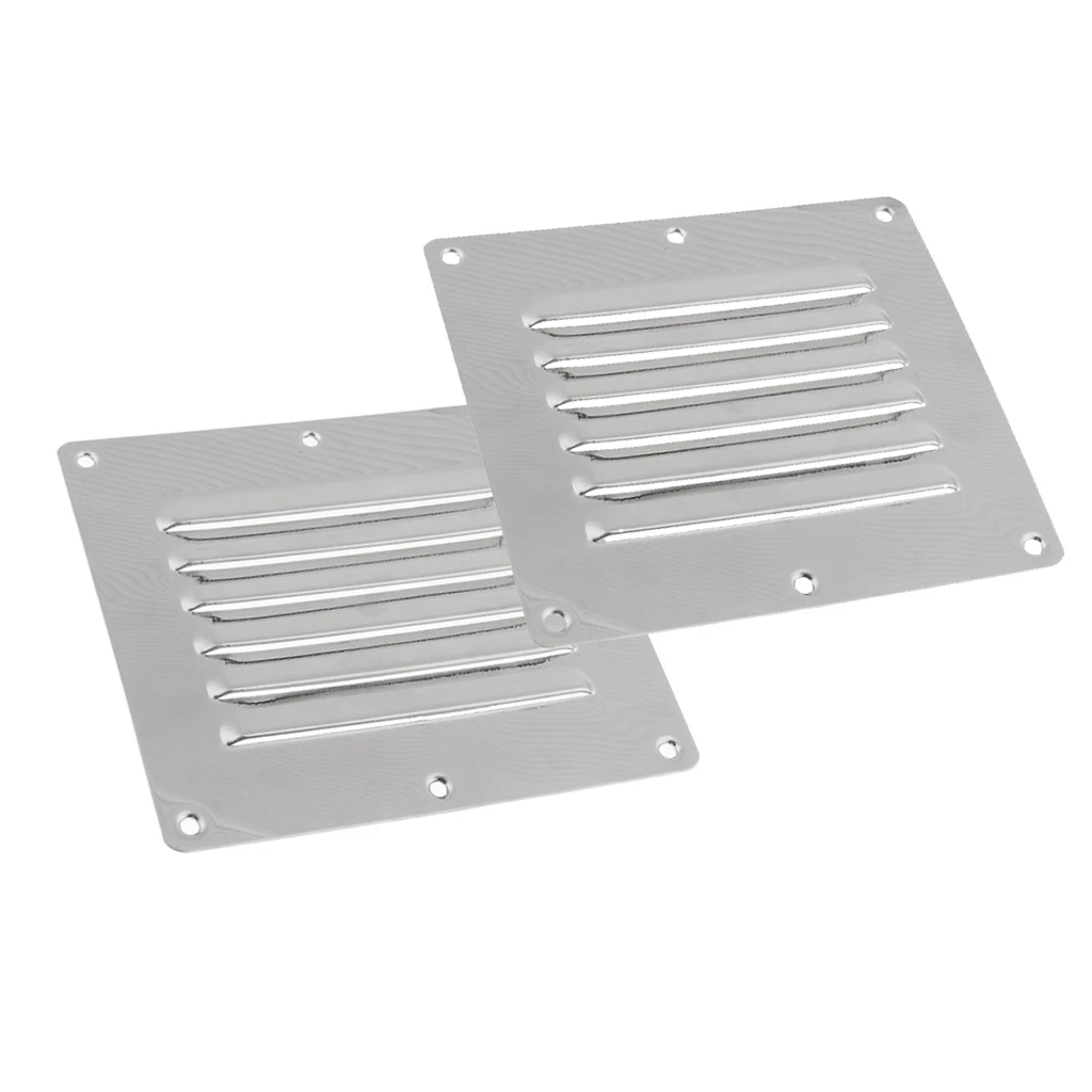 2pcs Marine Boat Stainless Steel Air Vent Louver Grill Cover Ventilation