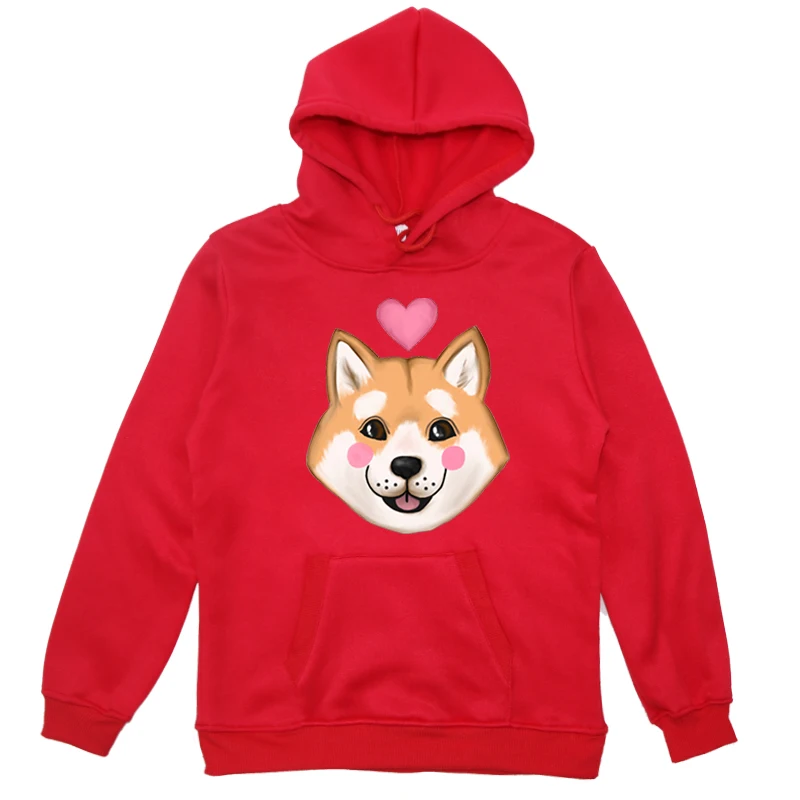 Hoodies 17 Новые детские толстовки с капюшоном Милая Толстовка для маленьких мальчиков и девочек с принтом Шиба ину зимняя верхняя одежда с длинными рукавами, толстовки детские толстовки - Цвет: Hoodies 17