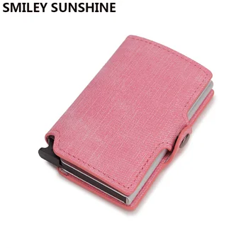 Rfid Cute Pink Women Wallet Card Holder Thin Slim Mini Pocket Wallet Money Bag Female Short