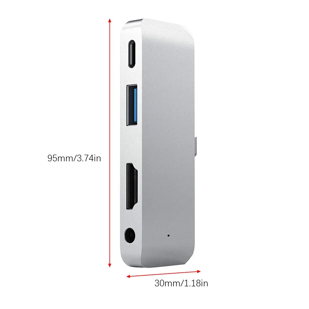 USB 3,1 type-C Om USB3.0 концентратор HDMI 3,5 мм аудио PD Отправка 4 в 1 ноутбук док-станция для Macbook Air Pro