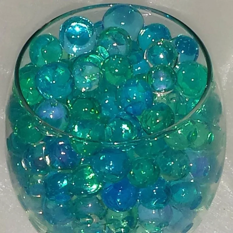 7000pcs/bag Blue Pearl Shaped Hydrogel Crystal Soil Water Beads