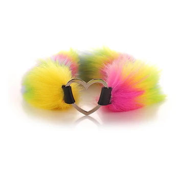 New Novelty Fox Tail Plug Rainbow Set Removable Anal Plug Butt Plug Cosplay Adult Game BDSM Collar Fur Replaceable Erotic Kit 3