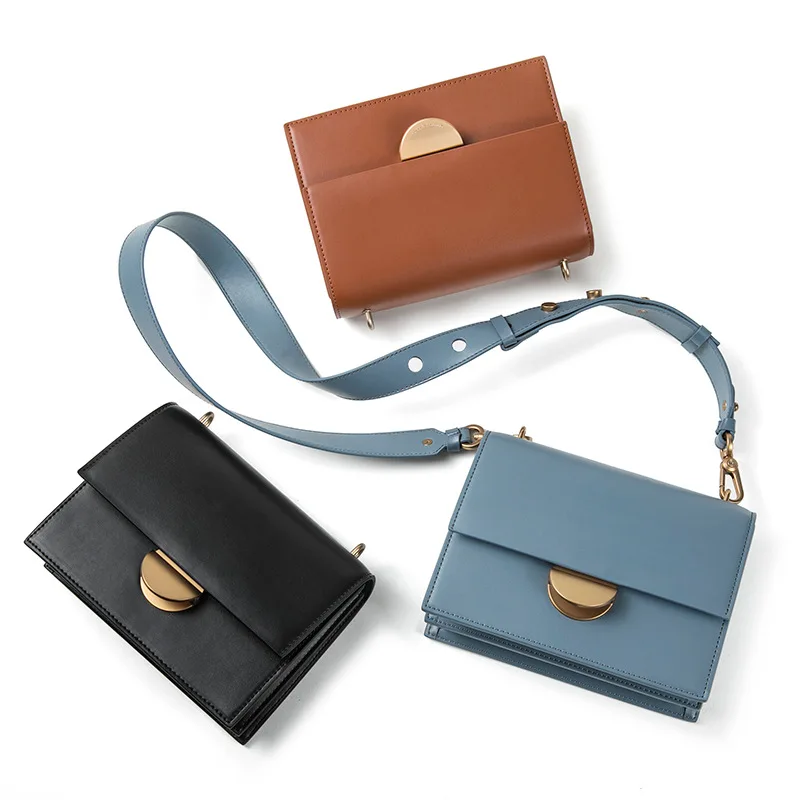 

P-F Women Messenger Bags Woman Bag 2019 Famous Brands Women Fashion Solid Color Cover Lock Shoulder Crossbody Phone beach Bag