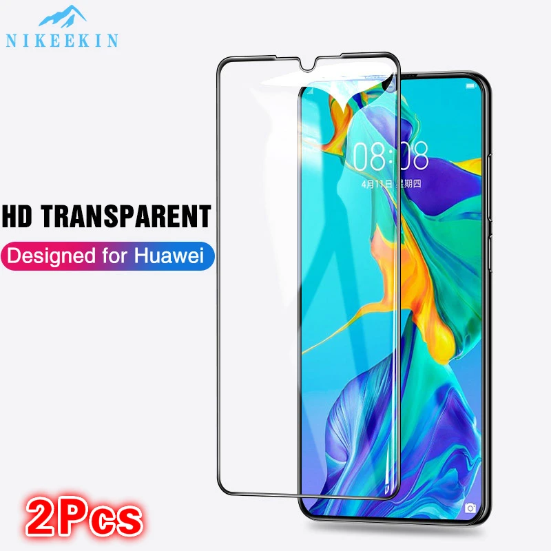 Закаленное стекло с полным покрытием для Huawei P30 Lite P20 Pro P Smart 2019 2 шт. Защита экрана