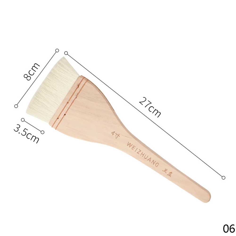 Flat Paddle Paint Brush - Long Handle 1-4 Inch for Oil  Acrylic Painting