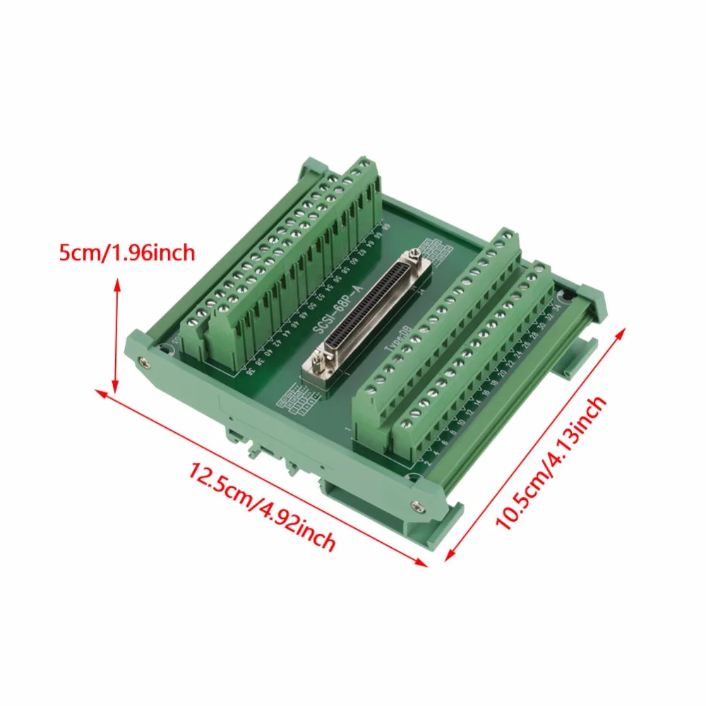 SCSI68 68-pin дБ Тип женский разъем платы клеммный модуль для ПЛК/din-рейке Установка