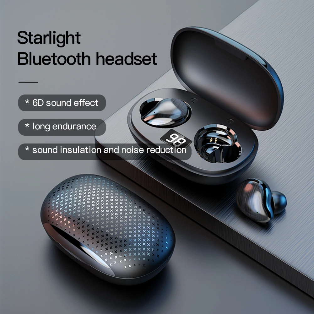 

TWS Bluetooth Earphones with Microphone Touch Control Wireless Headphones HIFI Mini In-ear Earbuds Sport Running Heasets HD Call
