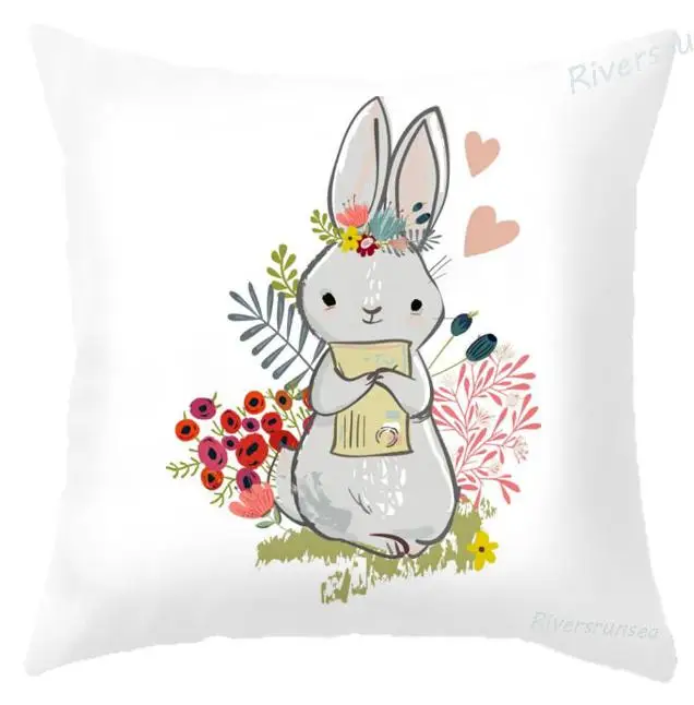 Minimalist Decor Cute Rabbit Cushion Lovely Animal Mouse Squirrel Deer Bunny Pillow Best Friend Postman For Children Kids Gift - Цвет: A11