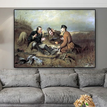 

Hunters at rest 5d diy Diamond Painting full drill Diamond embroidery sale diamond mosaic famous art home decor drop shipping