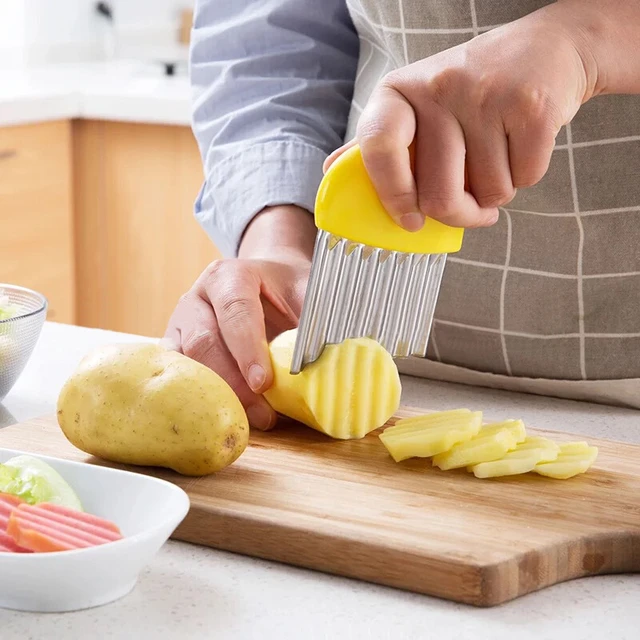 Kitchen Tools Accessories Potatoes Cut  Potato Chips Cutter Wavy Knife -  Potato - Aliexpress