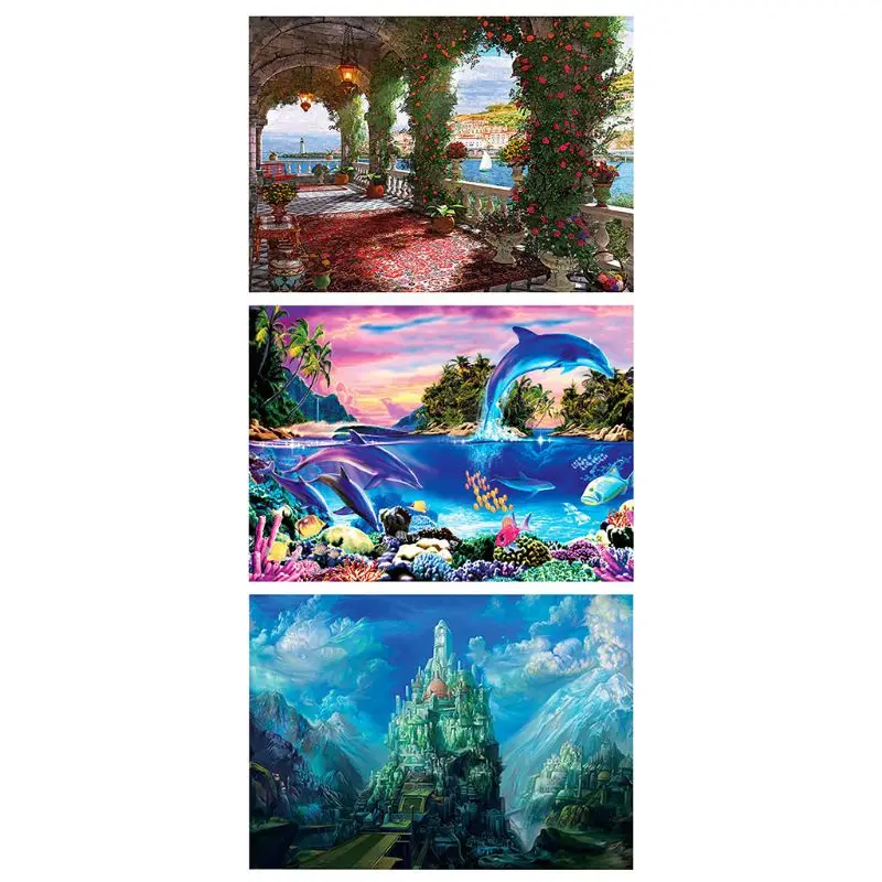 

1000 Pcs/Pack Thicken Paper Puzzle Landscape Assemble Jigsaw Home Decoration