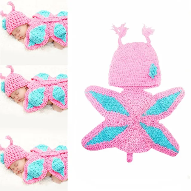 10 Types  Animal Shape Newborn Photo Costume Crochet Knitted Cute Baby Photography Props Accessories Type C