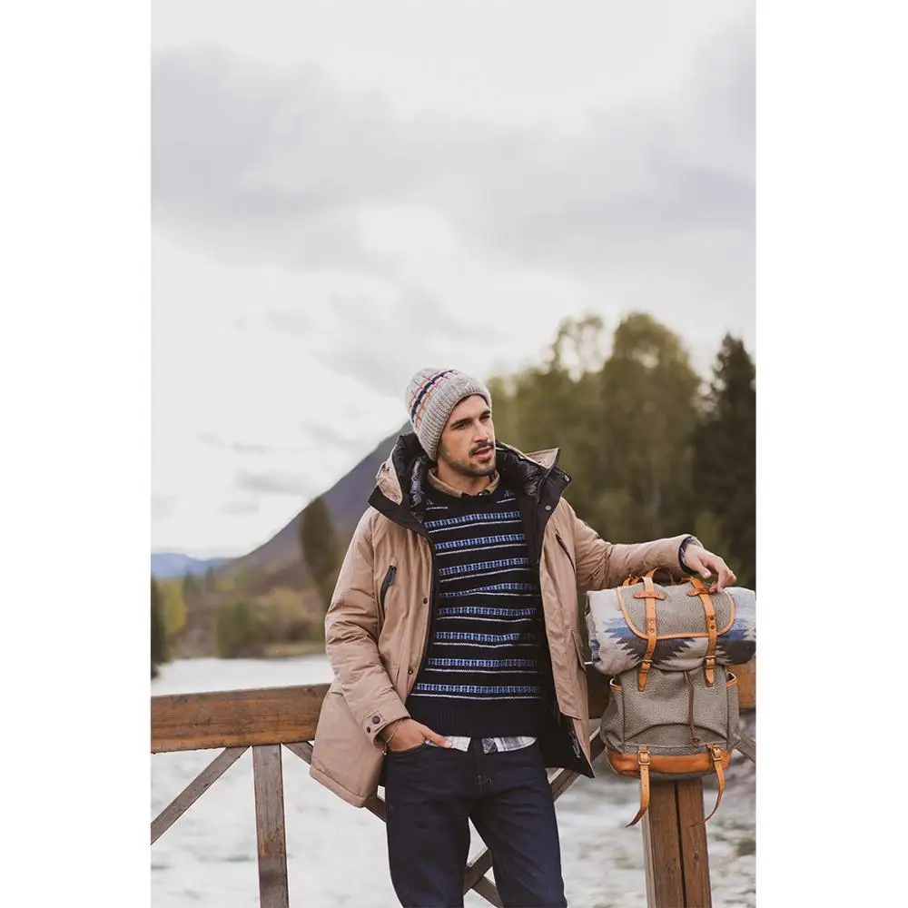 SIMWOOD 2019 Autumn Winter New Sweater men striped mix wool contrast color knitted pullover sweaters  190412