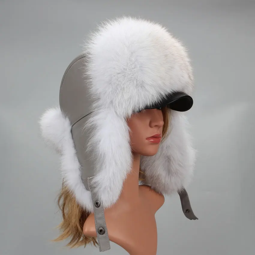 The Moscow Full Fur Rabbit Ladies Russian Hat in Grey