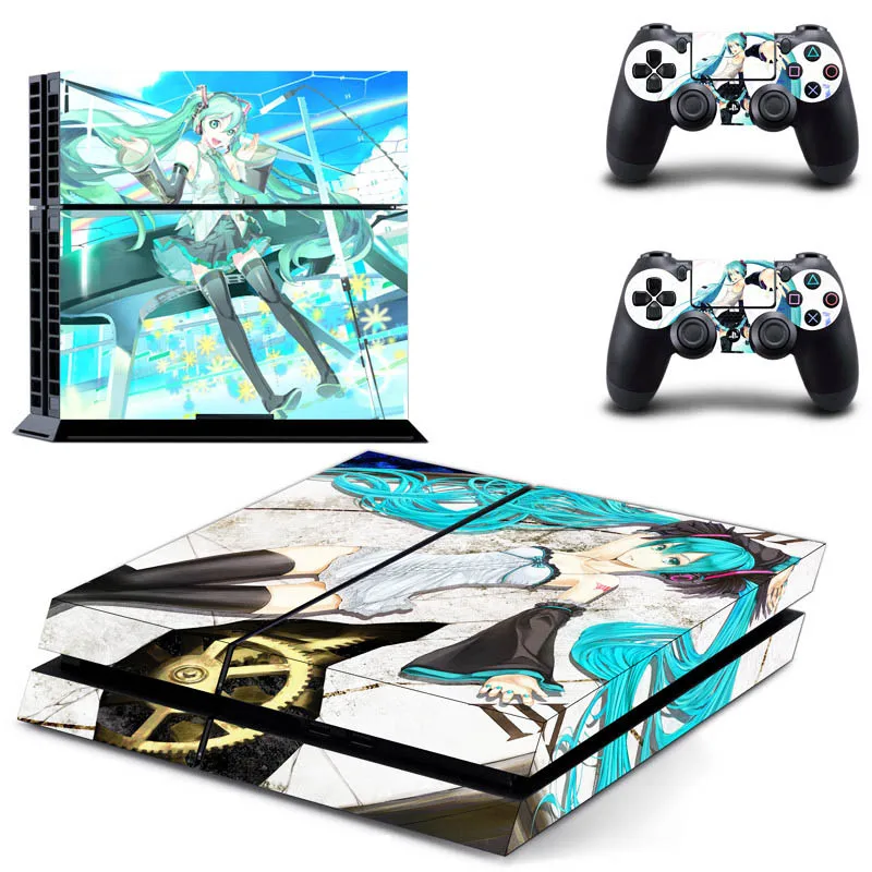 DPTM0366 Hatsune Miku PS 4 стикер игровая станция 4 наклейка s, наклейка для PS4 наклейка Pegatinas Adesivo для консоли playstation 4 и 2 контроллера - Цвет: DPTM0366