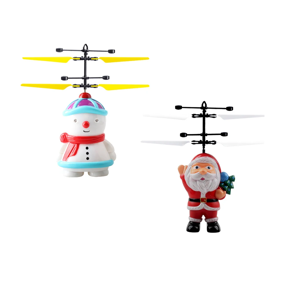 Мини Радиоуправляемый Дрон вертолет Инфракрасный светильник Подвеска Индукционная фея подвеска Летающий Снеговик кукла игрушки Рождественский подарок ребенку игрушка - Цвет: as shown