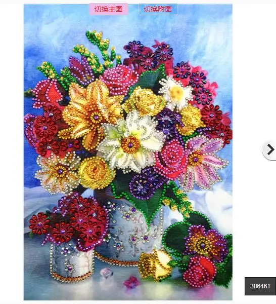 Beautiful Flowers 5D Special Shaped Diamond Painting Embroidery Needlework Rhinestone Crystal Cross Craft Stitch Kit DIY | Дом и сад