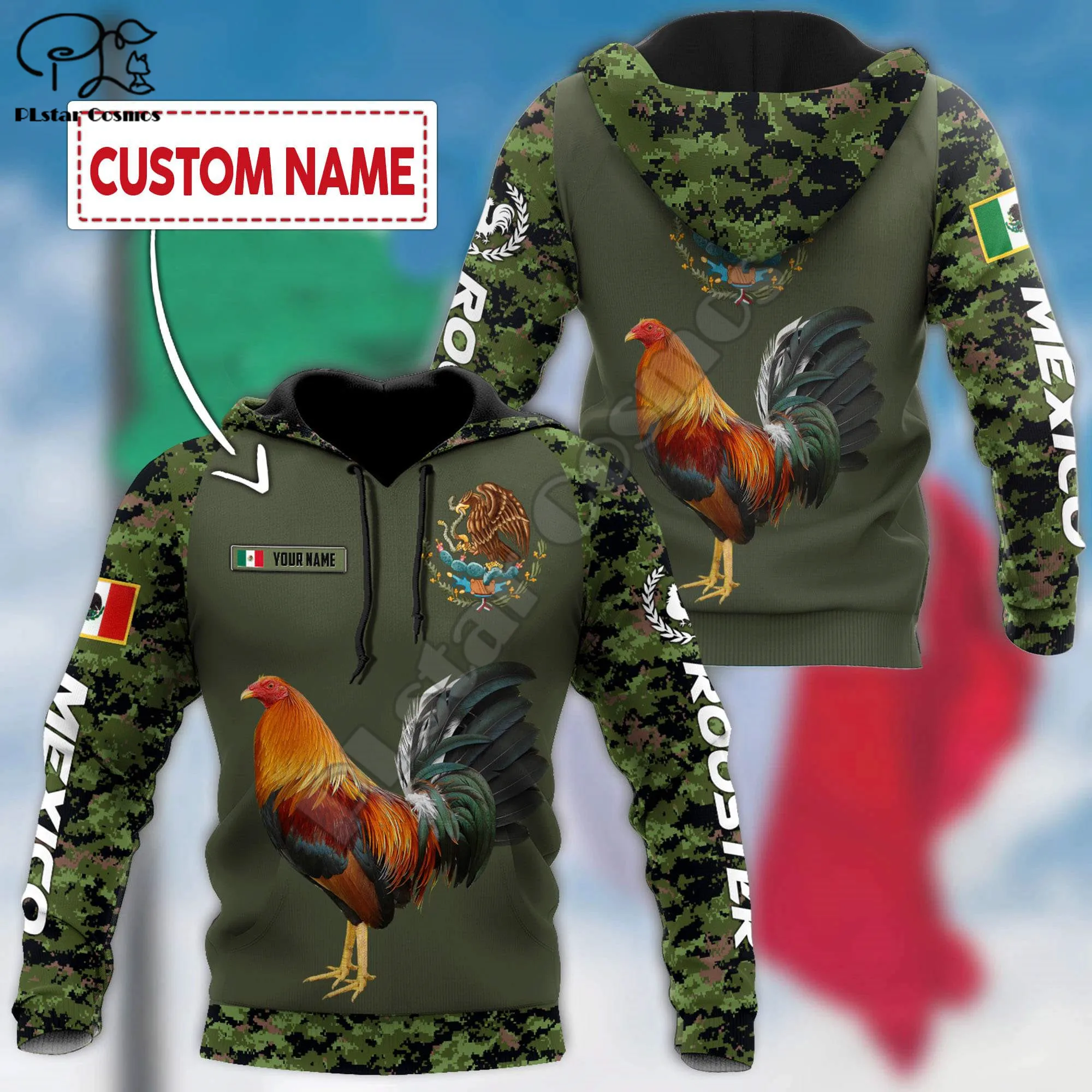 

PLstar Cosmos Beautiful Rooster 3D Printed New Fashion Hoodies Sweatshirts Zip Hoded For Men/Women Casual Streetwear Apparel R09