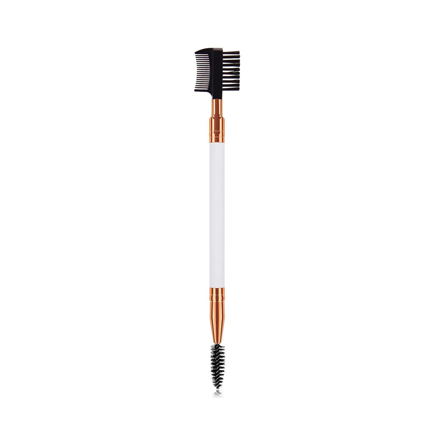 Двухсторонняя кисть для бровей с деревянной ручкой, профессиональная косметическая расческа для бровей, косметический инструмент, косметические кисти - Handle Color: as the picture