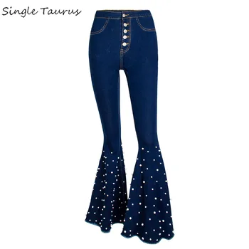 

Embroidered Flares Wide Leg Denim Pants Woman Streetwear Fashionnova Flare Denim Pants High Waist Button Fly Bell Bottom Jeans