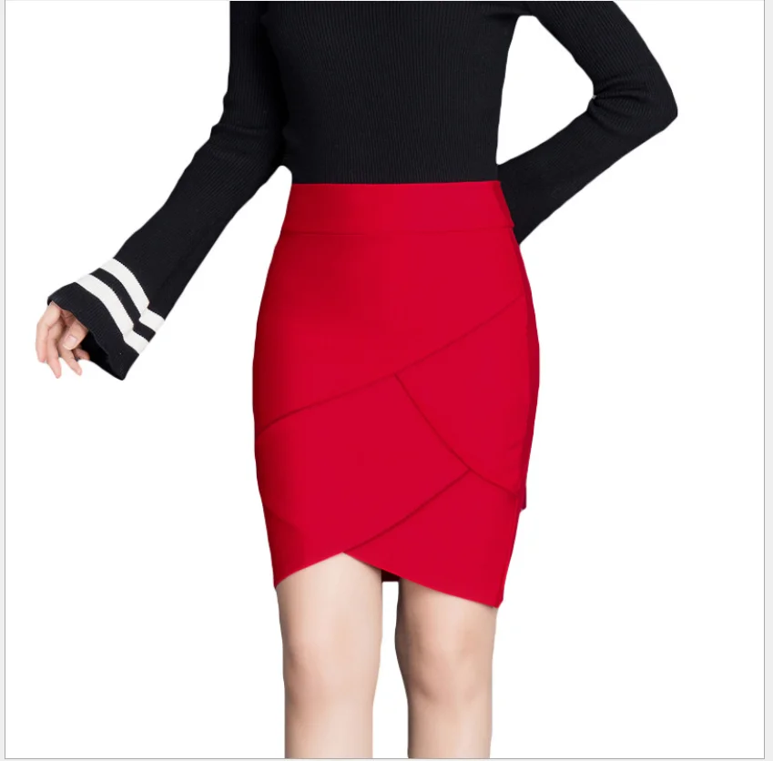 Ruffle Elegant temperament Skirt OL Office Business Woman Bodycon High waist fashion Midi jupe femme Skirt Comfortable
