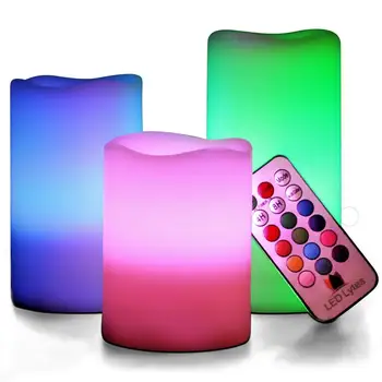

Creative LED Candle Colorful electronic remote control Flameless Candles Tea Light Home Decoration Battery Operated Led Light