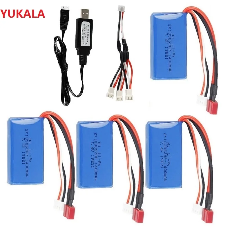 7 4 V 1400 мАч RC автомобиль Батарея для wltoys A949 b A959 A969 A979 K929 1/18 дистанционный пульт LiPo