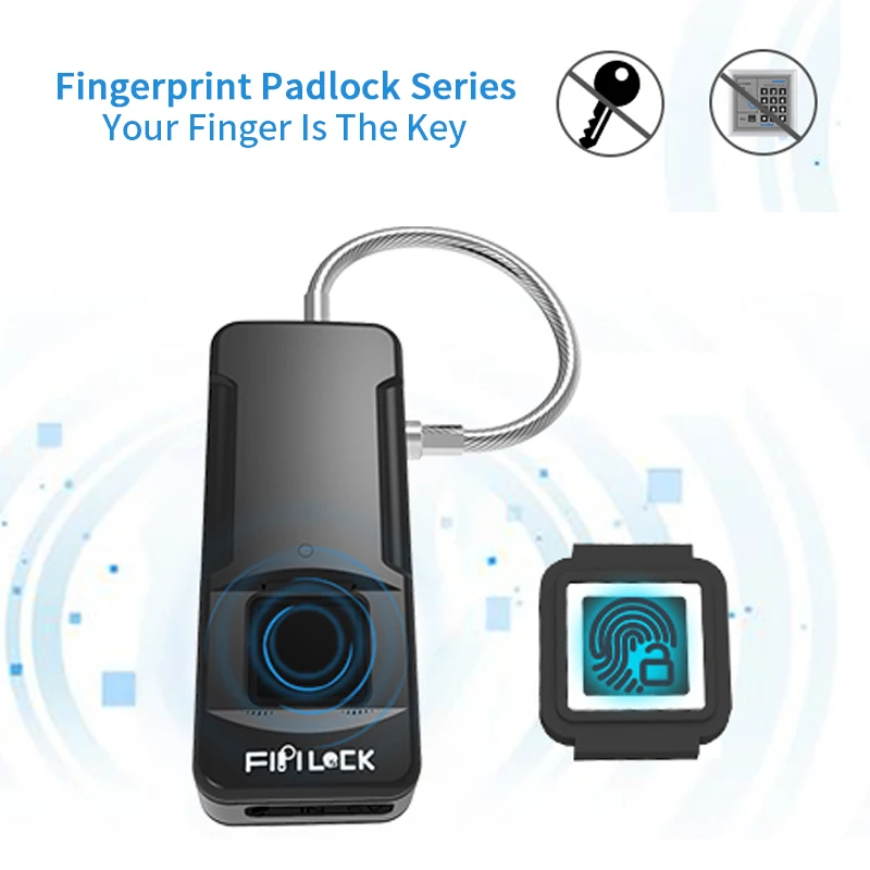 

FL-P4 Smart Fingerprint Lock Portable Outdoor PodLock Waterproof IP65