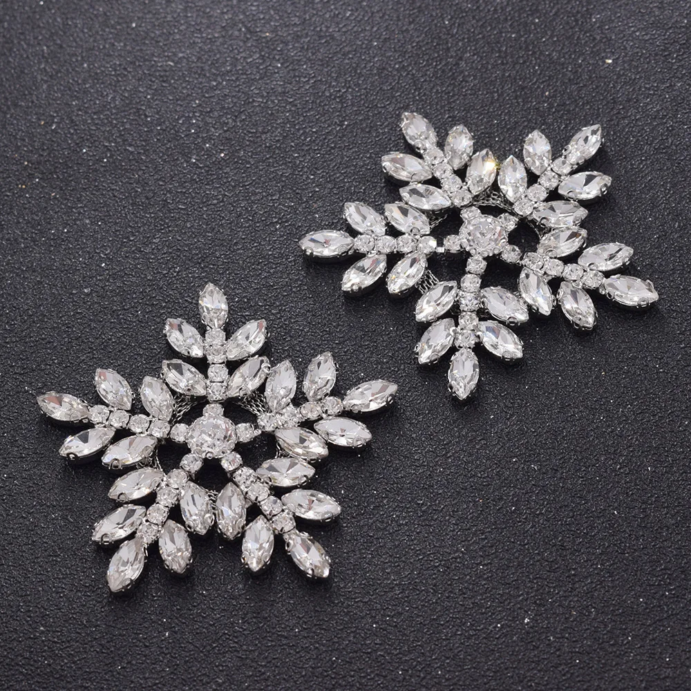 Snow crystal appliques for garment sewing (4)