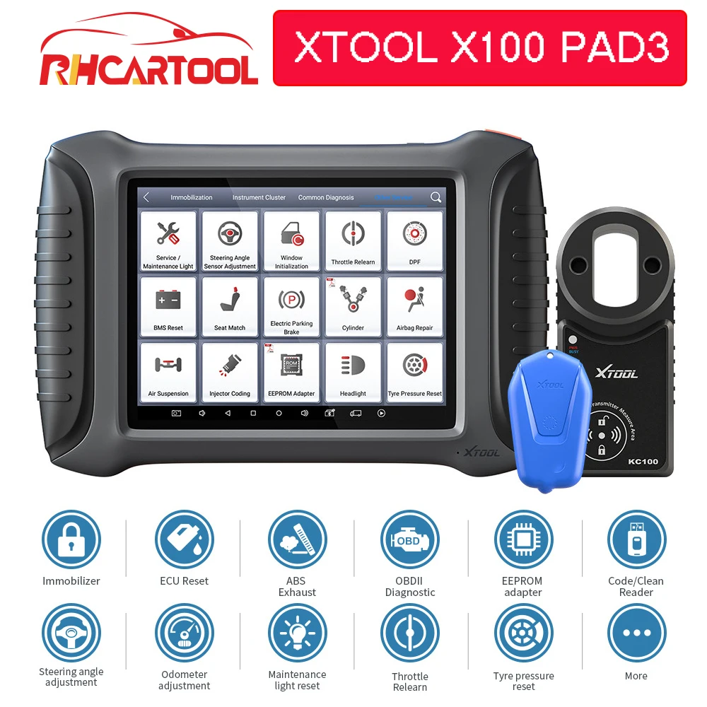 ￡752.14 Xtool X100 Pad3 With Ks 1 Obd2 Diagnostic Tool For Lada