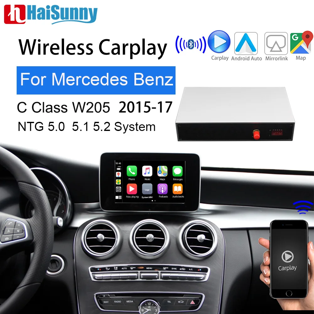 Беспроводной Автомобильный плеер для Mercedes C Class 2015-2017 NTG 5 0 поддержка