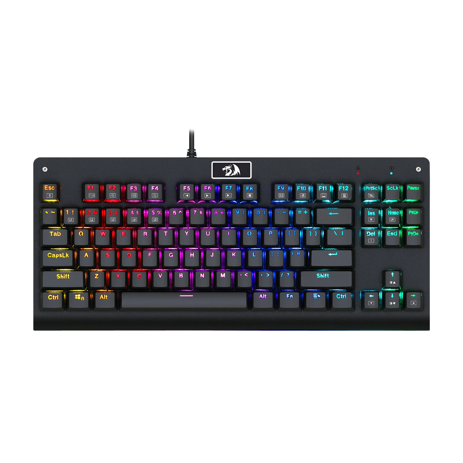 

ReDRagon K568 87 Key Laptop Desktop PC Only RGB Keyclick E-Sports Game Mechanical Keyboard