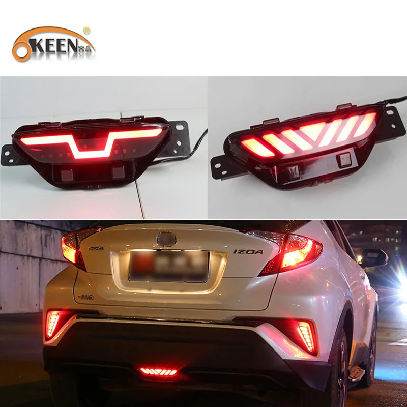 

1PCS For Toyota CHR C-HR 2016 2017 2018 2019 Led Rear Fog Brake Lights Rear Tail Lamp Reversing light Auto Signal Warning Light