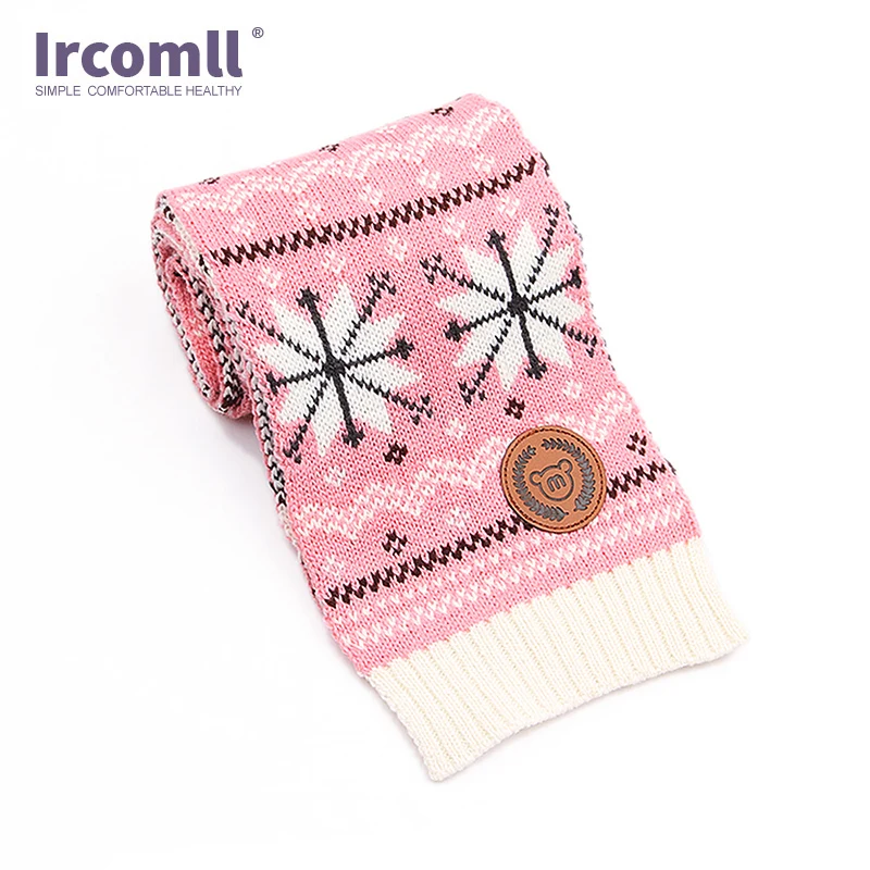 Ircomll/комплект из 3 предметов, шапка для мальчиков и девочек, двойная теплая шапка, зимняя детская вязаная шапка для мальчиков, шерстяная шапка+ шарф+ перчатки, зимние аксессуары