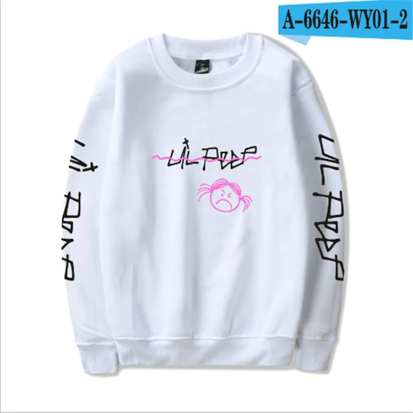 Lil Peep толстовки забавные Удобные Кофты Мода Harajuku европейский стиль без кепки для мужчин и женщин lil peep Толстовка - Цвет: white-1
