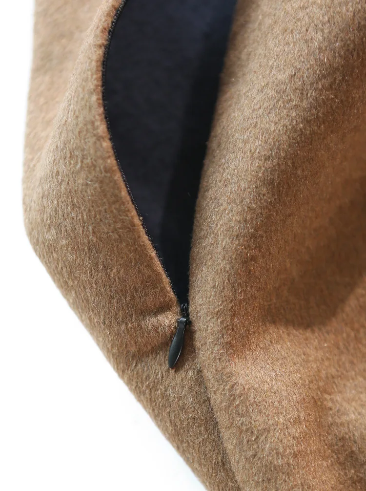 Mozuleva 2020 Autumn and Winter Double-Sided Two-Tone Double-Faced Woolen Goods Skirt Womens 2020 Spring Woolen Overskirt