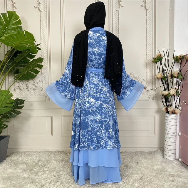 Ramadan Eid Mubarak Robe Longue Kimono Femme Musulmane Dubai Abaya For Women Kaftan Pakistan Turkey Islam Arabic Muslim Dress 2