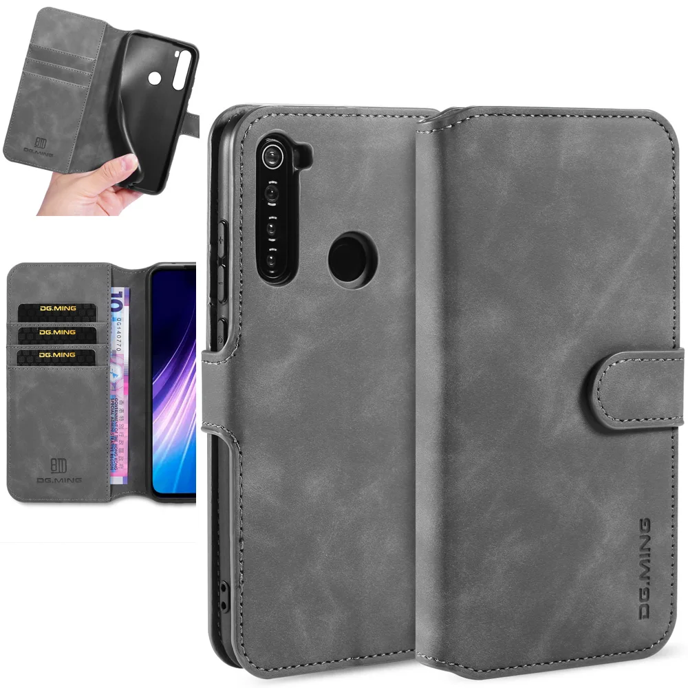 Custodia Flip Cover In Pelle Sintetica Per Xiaomi Redmi Note 8T/8 Pro/9/10X - Portafoglio Con Supporto