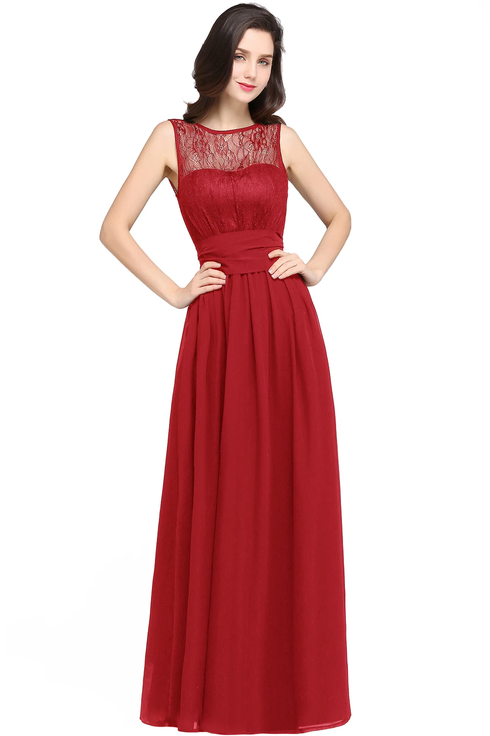 Новое поступление элегантные длинные вечерние платья без рукавов Vestidos de fiesta de noche официальное вечернее платье CPS616 - Цвет: Red